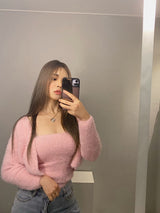 sky pink top cardigan (6676065026166)