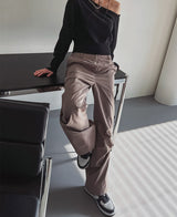 サイドベルクロワイドパンツ
