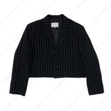 CR レガシーストライプクロップドジャケット / CR Legacy Striped Cropped Jacket (2 colors)