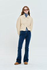 MONO CHERRY PADDING SHIRT [SAND]