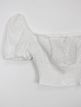 ポップコーンオフショルダーブラウス/Popcorn Off Shoulder Blouse (4color)