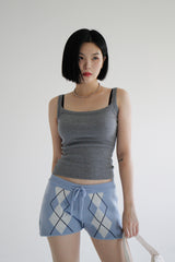 アーガイルニットショートパンツ / Argyle Knit Short Pants (3color)
