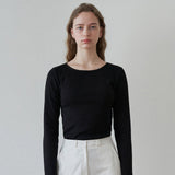 デイリーリブドスリムTシャツ / Daily ribbed slim t-shirt