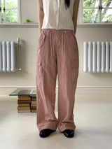 Tyra Pink Two Way Jogger Wide Cargo Pants