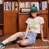 Graffiti Crop T-Shirts Cream