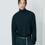 ハリスシルキータートルネックロングスリーブ / harris silky turtle neck long sleeve black