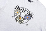 ラウンドフラワーTシャツ/ROUND FLOWER TEE SHIRT_LIGHT GREY