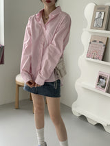 ライポスプリングストライプボキシーシャツ / Lai Po Spring Stripe Boxy Shirt