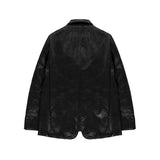 (UNISEX) エドレザーオーバーブレザー