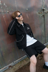 PIPING BLOUSON SET - PANTS (BLACK)