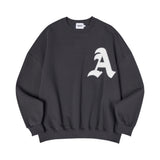 シグニチャーバルーンオーバーフリーススウェットシャツ(チャーコール)