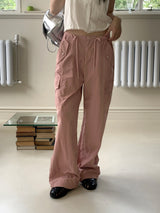 Tyra Pink Two Way Jogger Wide Cargo Pants