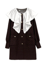 Collared check dress