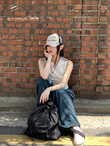 ティニャシャーリングナイロンツーウェイロングジョガーパンツ/Tinya Shirring Nylon Two-Way Long Jogger Pants