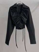 ホールドシャーリングシャツ/HOLD SHIRRING SHIRT