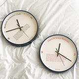 Lettering Silent Wall Clock