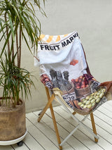 フルーツマーケット シフォン ファブリック ポスター / fruit market chiffon fabric poster