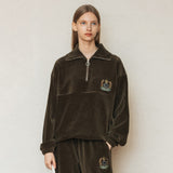 GHCコーデュロイハーフジップ/GHC CORDUROY HALF ZIP-UP_BROWN