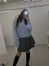 Conch angora turtleneck knit