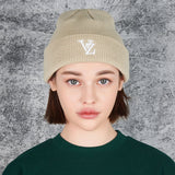 3D Monogram Beanie Beige