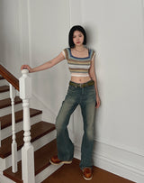 グリーニーブーツカットパンツ / no.425 Greeny Bootcut Pants
