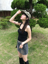 ロックスタッズデニムスカート