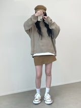 W Round Knit Cardigan