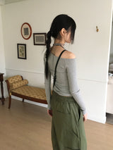 [SET] シグナルレイヤードタンクトップワンショルダーTシャツ