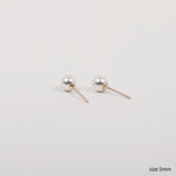 14Kゴールドスワロフスキーパールピアス/14K Gold Swarovski Pearl Earring (5mm + silicone clutch)