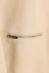 アシンメトリーウェーブジップジャケット / ASYMMETRIC WAVE ZIPPED JACKET-ECRU BROWN