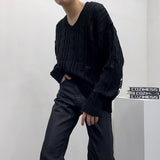 ツイストダメージニット/SK Twisted DAMAGE Knitwear (4 colors)