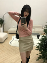 アシュリー レザー スカート