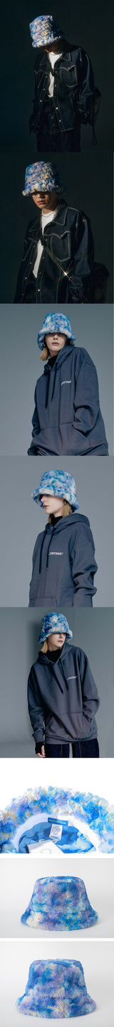 エコファー バケットハット / CANDY BLUE ECO FUR BUCKET HAT