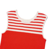 スモールチェリーストライプニットベスト / SMALL CHERRY STRIPE KNIT VEST [RED]