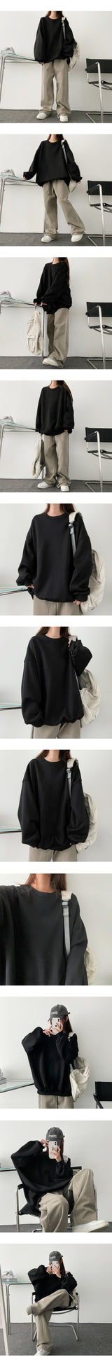 ナッピングシックムジボクシースウェットシャツ