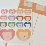 Bear heart removable sticker (6695840317558)