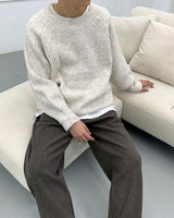 ブラッシュウールラグランニット/CR Brush Wool Raglan Knit (4 colors)