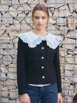 POCKET ROUND TWEED JACKET_BLACK (6638377730166)