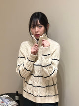 セラックジップアップニット