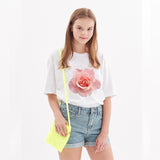 フラワープリントワイド半袖Tシャツ / flower print wide short sleeve t-shirt (4470384361590)