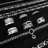 ラフ9シルバーリング / Rough9 silver ring (4596819591286)
