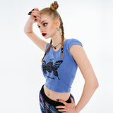 ローズバタフライTシャツ / Rose Butterfly T-shirt [Blue]