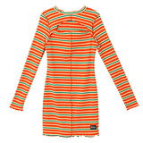 マルチカラーインターロックドレス / ORANGE MULTI COLOR INTERLOCK DRESS