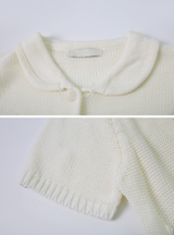 Pocket Knit Short Sleeve Cardigan (4color)