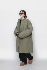 Long bomber  padded jacket