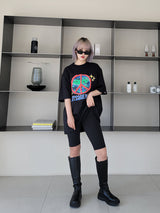 ピースワールドオーバーサイズフィットTシャツ / VENTIQUE Peace World Oversized Fit T-shirt 5color