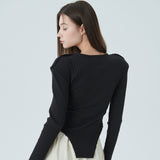 CUT-OFF LINE TOP / BLACK
