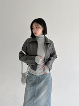 ミンクレザージャケット/Mink Leather Jacket (2color)