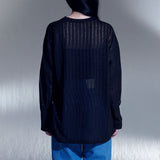 カットアウトサマーニット / CUT-OUT SUMMER KNIT (BK)