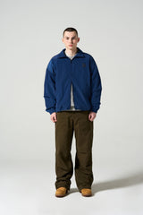 NYLON COLLAR WINDBRAKER - BLUE